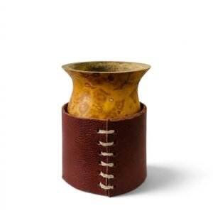 Mate Calabaza Criollo _ Mate Argentino Artesanal con Funda de Cuero(1)